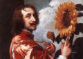 Self Portrait with a Sunflower Baroque court painter Anthony van Dyck